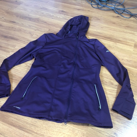 Saucony Jackets & Blazers - Saucony Purple Asymmetrical Zip Jacket